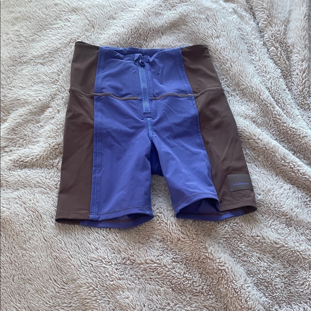 Lululemon Blue and Brown Athletic Shorts